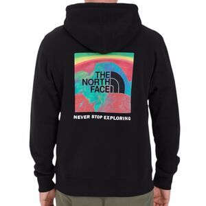 The North Face Hoodie Mens XXL Black Pullover Sweatshirt Graphic Logo Explore